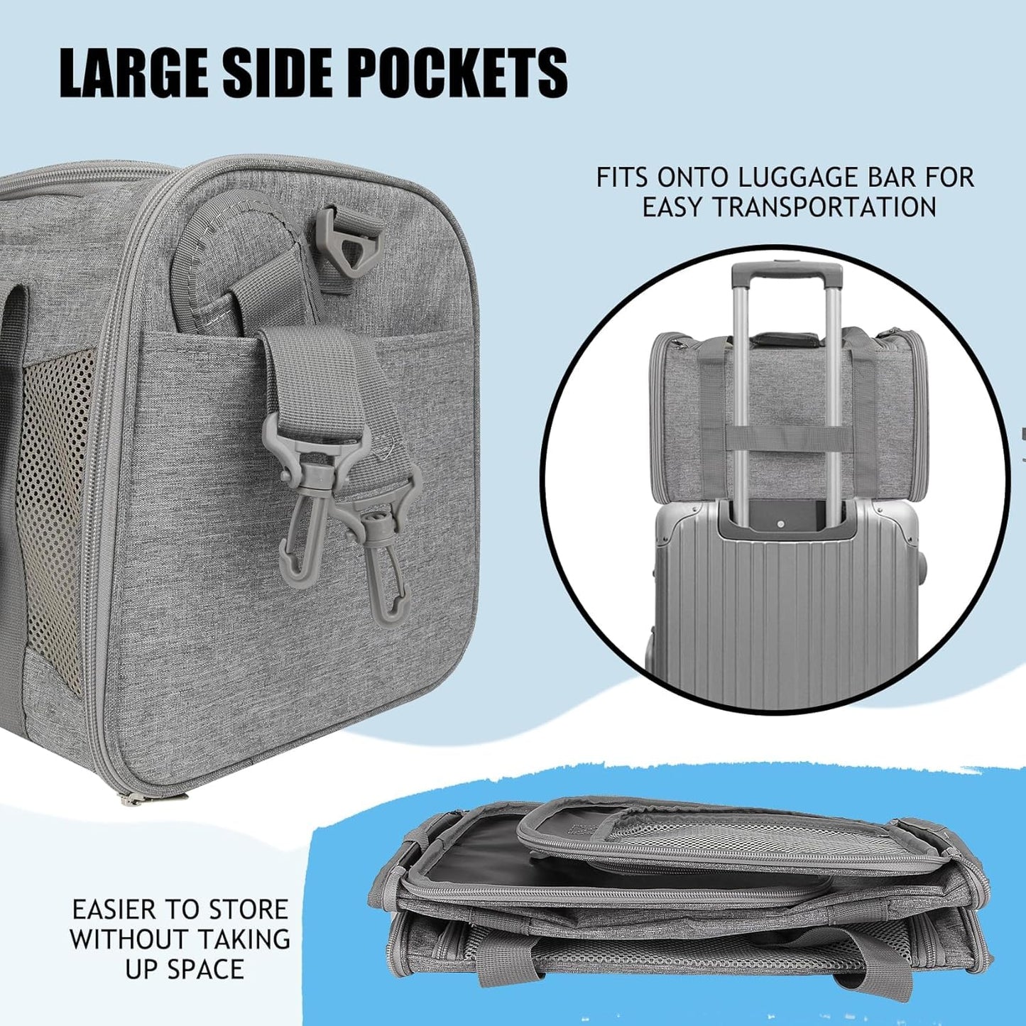 Yipincover Cat Carrier, Soft-Sided Airline Approved Pet Carrier