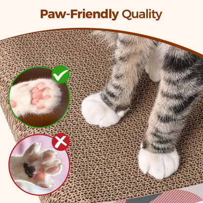 ComSaf Cat Scratcher Carboard Pad x10", Large Cat Scratcher Bed Pad
