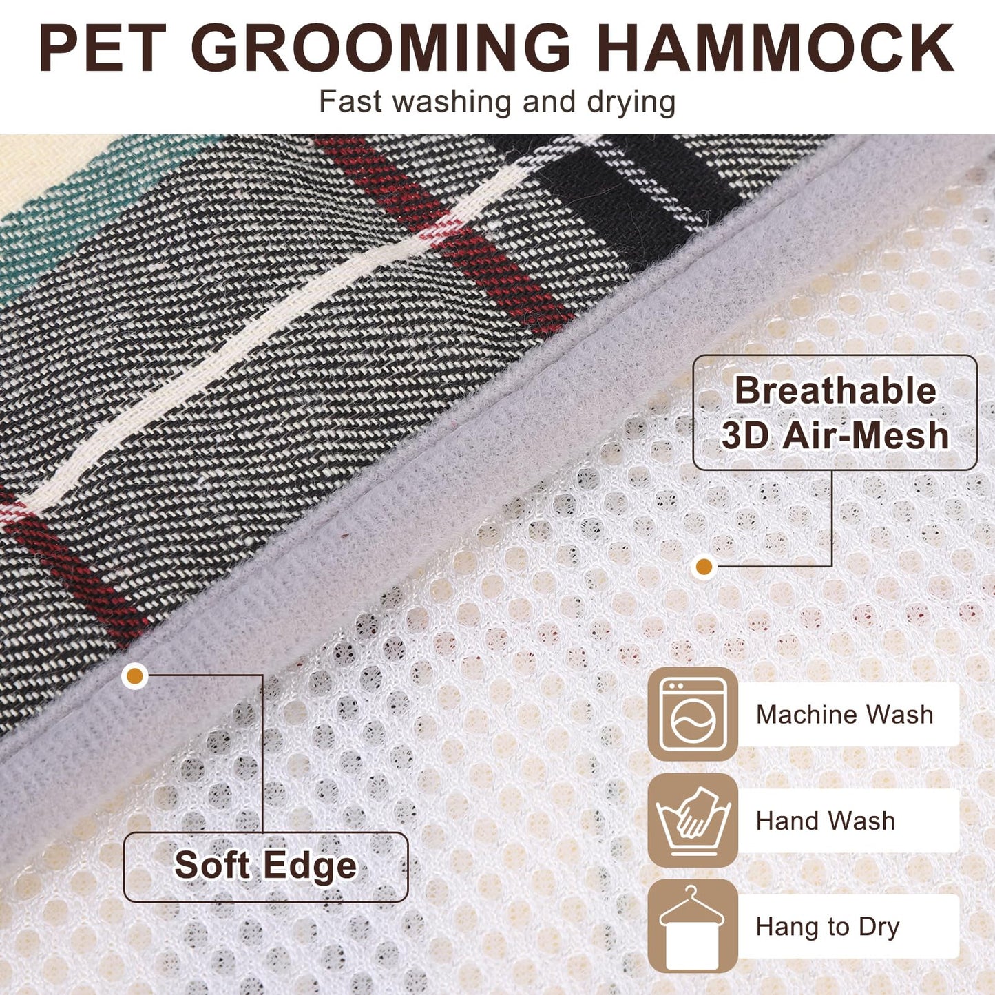 BEAUTYZOO Dog Grooming Hammock for Medium/Large Dogs- Dog Sling
