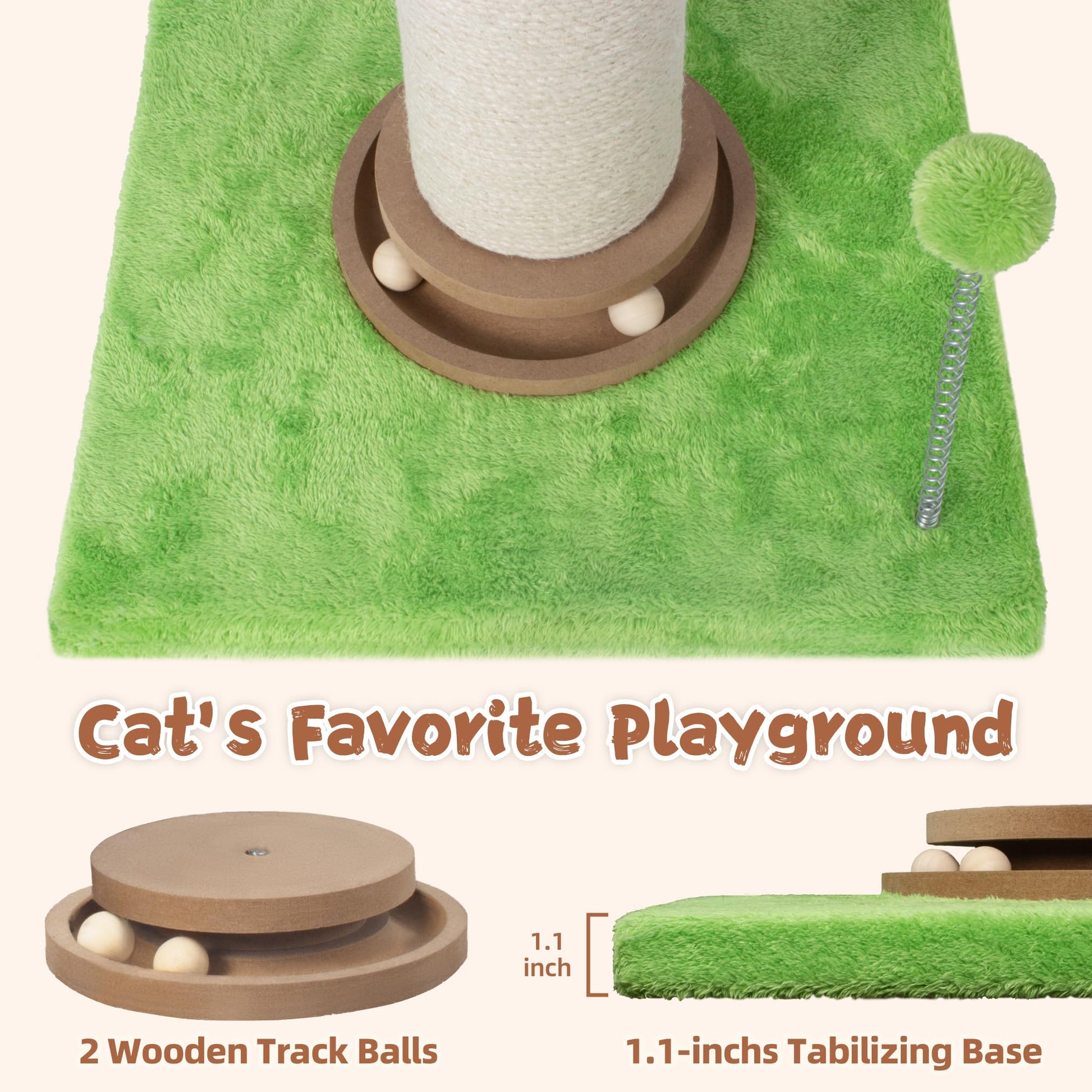 Fantasreen Scratching Post Tall Cat Scratcher for Indoor, Tree