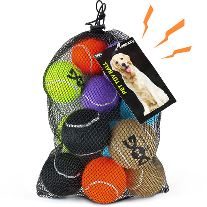 INSUM Squeaky Tennis Balls for Dogs 12 Pack 2.5'' Durable Balls