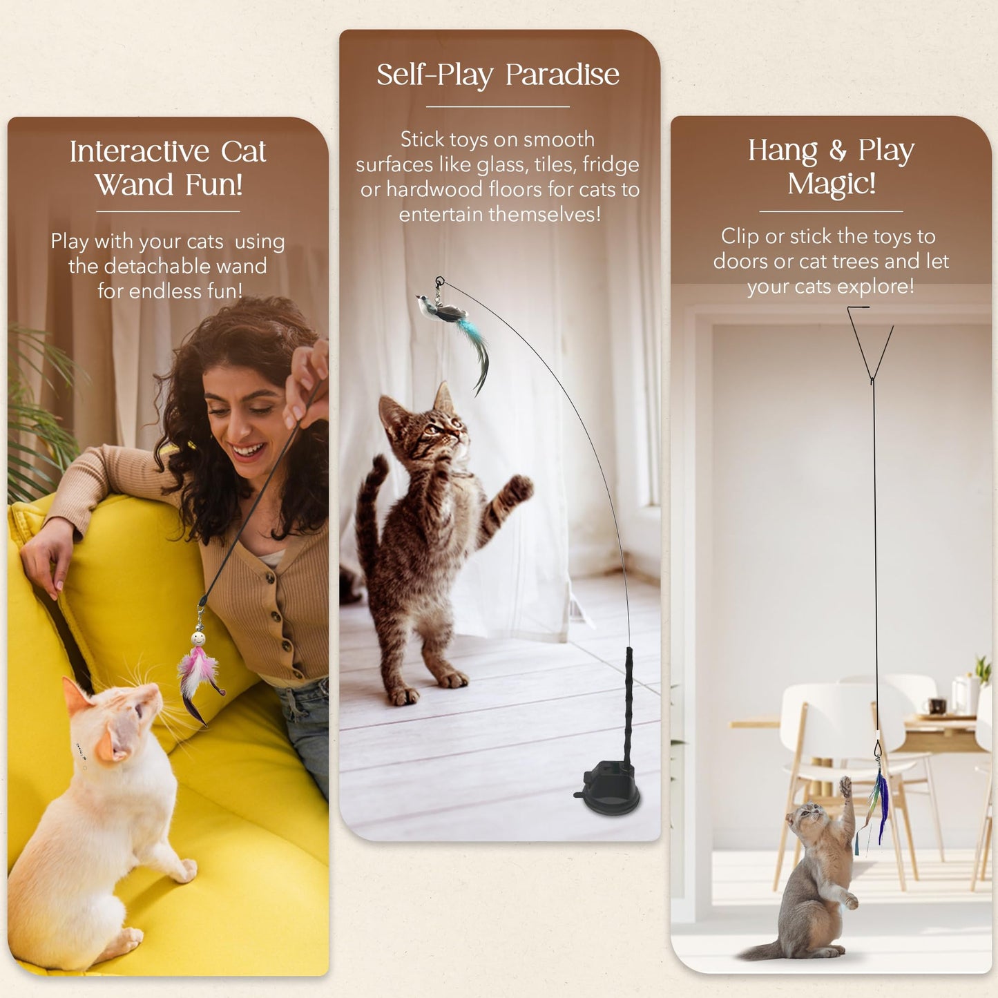 CUTIE PAW PAL Interactive Bird Simulation Cat Feather Toy Set Set
