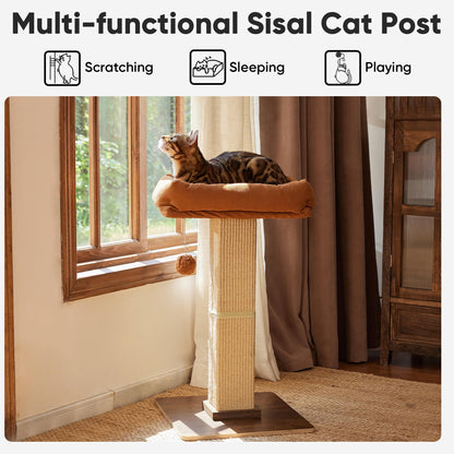 FUKUMARU Cat Scratching Post, Retro-Style Tall Scratch Posts