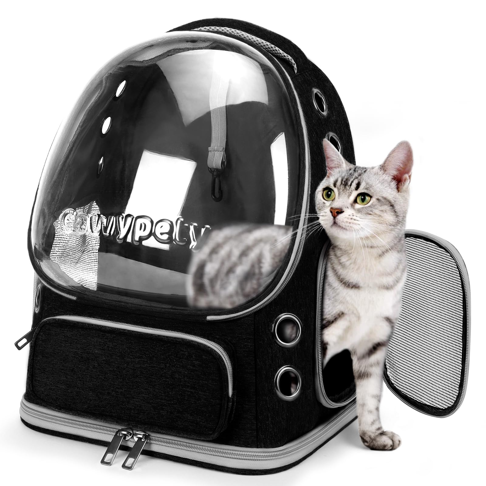 Cawypety Cat Backpack Carrier, Breathable Cat Carrier Large Carrier