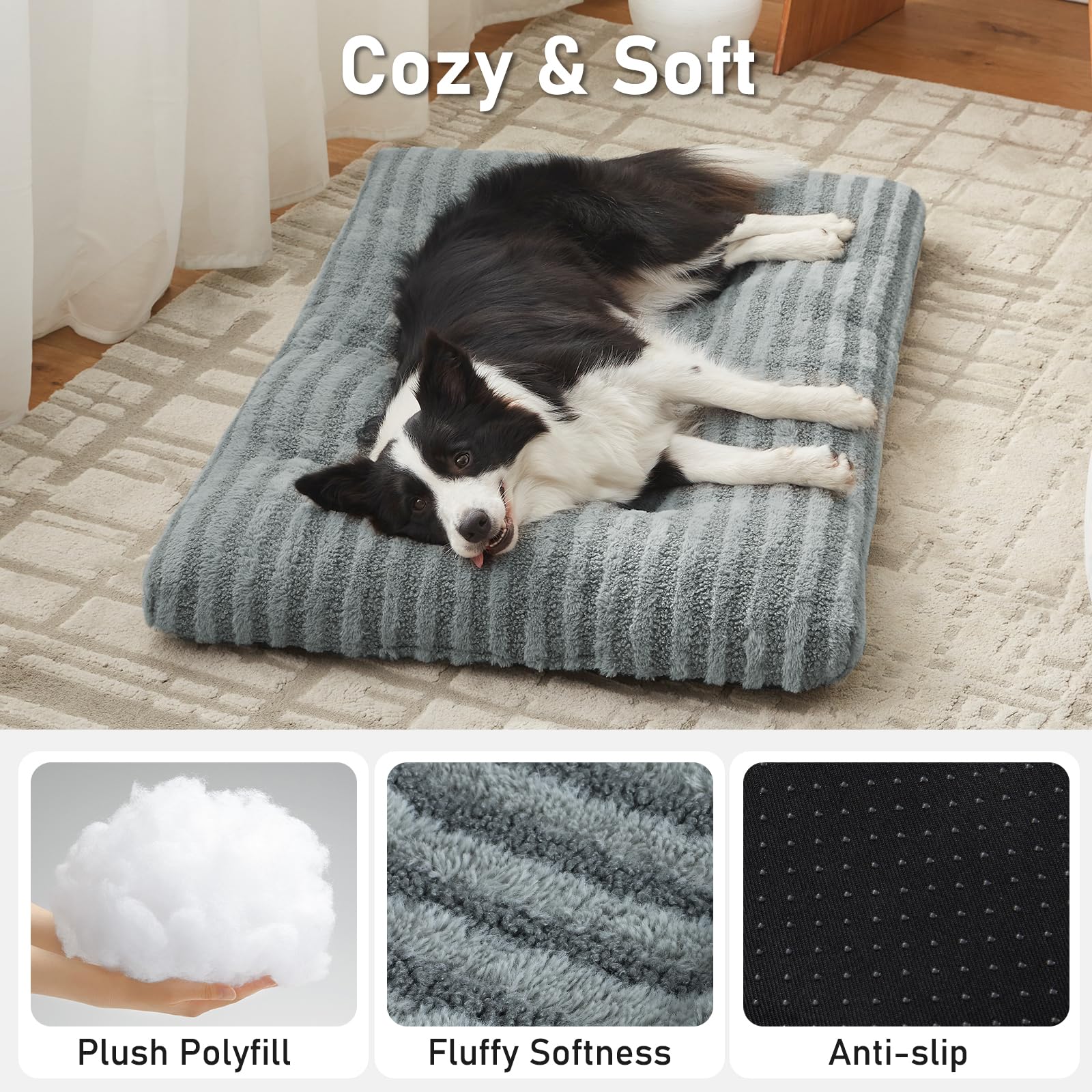 FURTIME Washable XXL Dog Bed for Extra Large Dogs, Giant Deluxe Bed