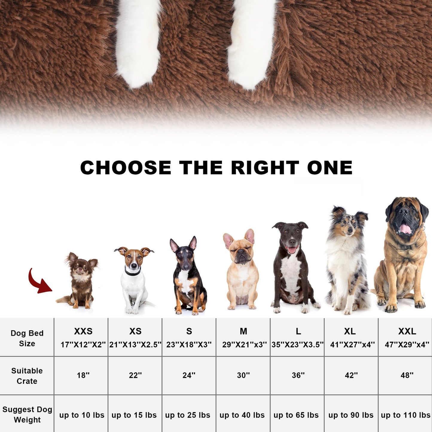 Bedfolks Waterproof Dog Crate Bed Pad, Faux Fur, XXL x29"), Bed