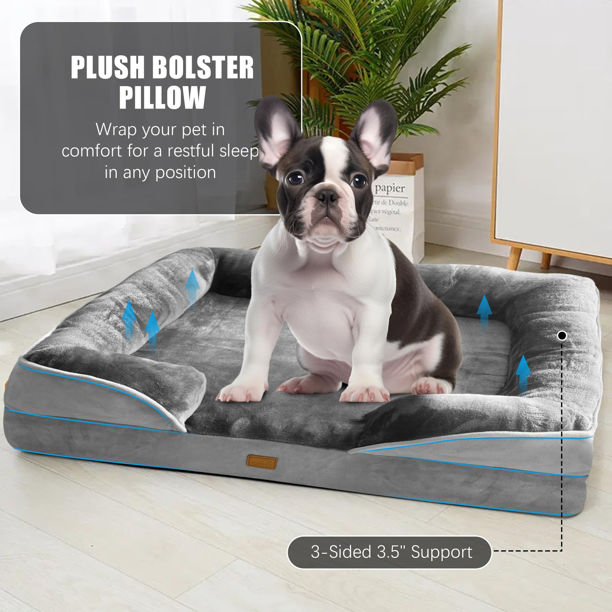 Spotted Play Orthopedic Dog Bed with Sides Dog Sofa Beds