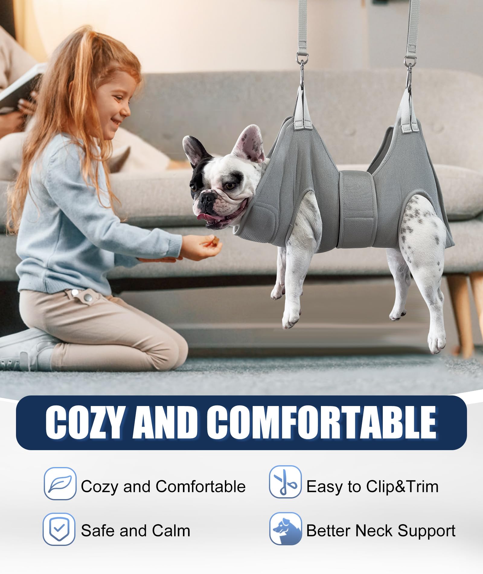 Kkiimatt Dog Grooming Hammock Hanging Harness for Nail