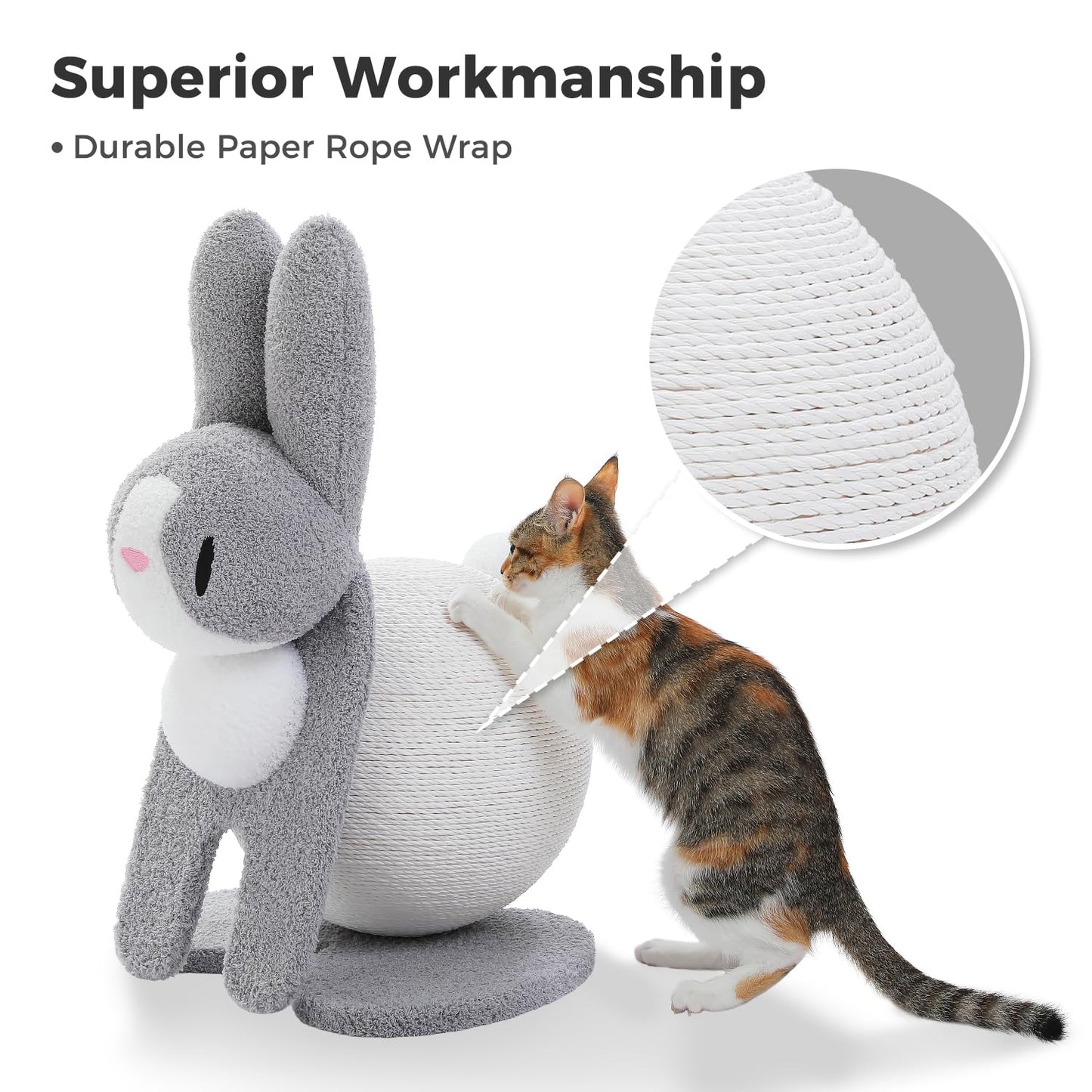 MUTTROS Cute Cat Scratcher- Bunny Style, Cat Scratching Post