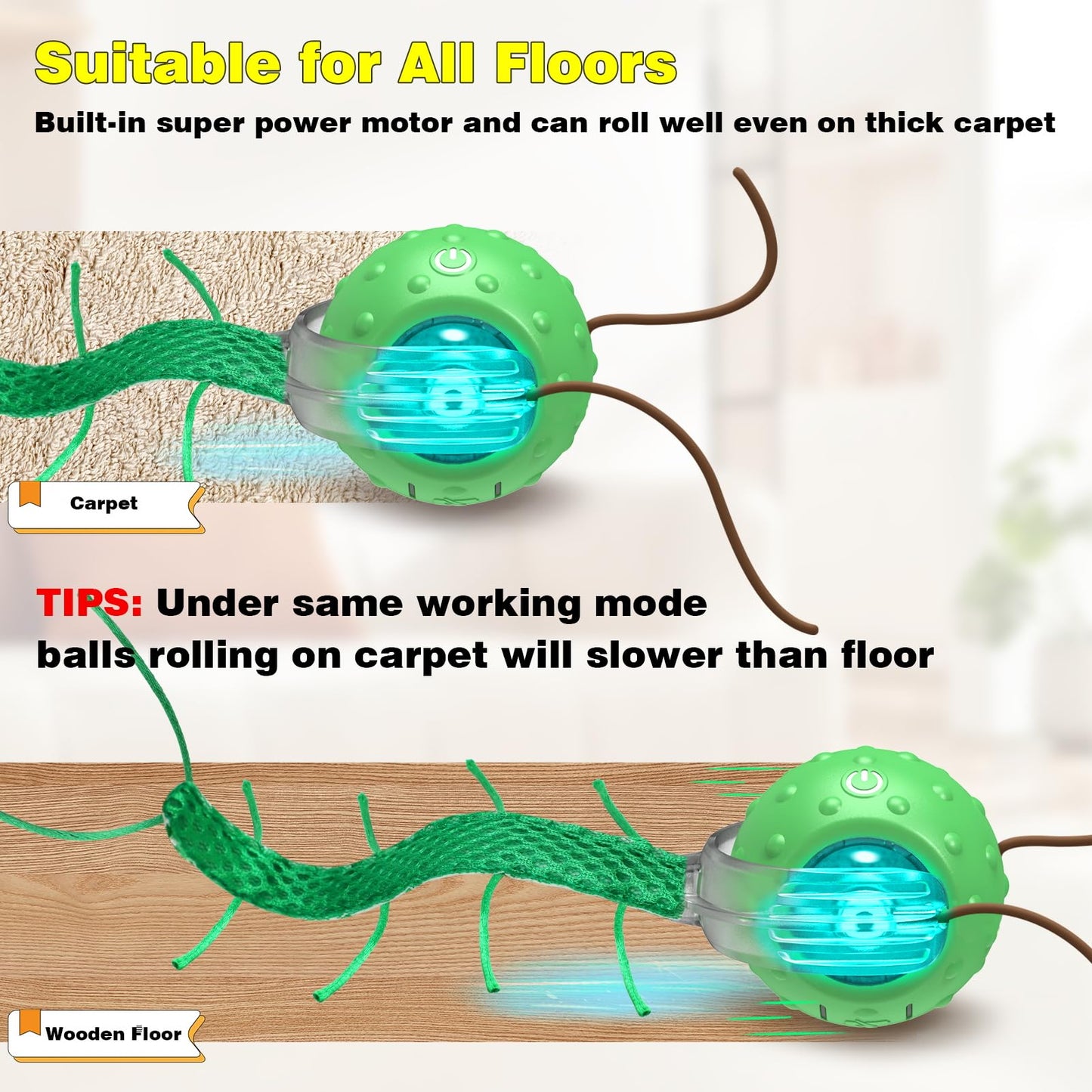 Saolife Interactive Cat Toys for Indoor Cats, Moving Cat Ball