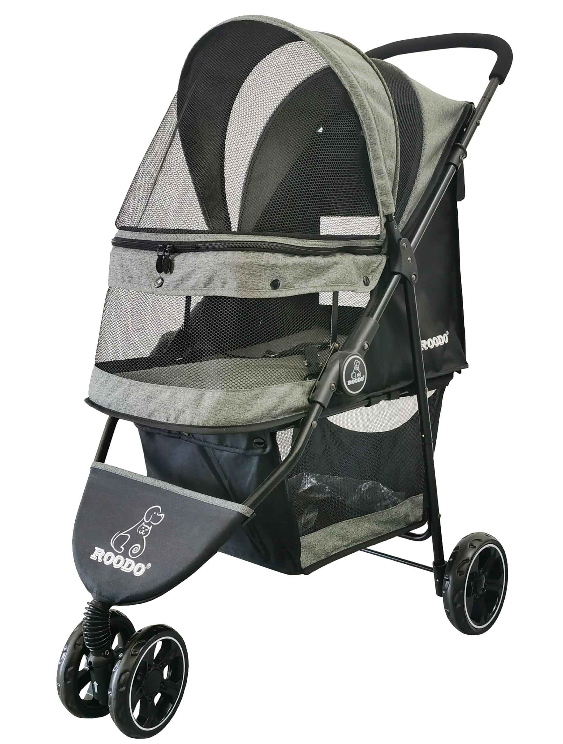 ROODO 3 Wheel Dog Pet Cat Stroller Best Lightweight Foldable Stroller