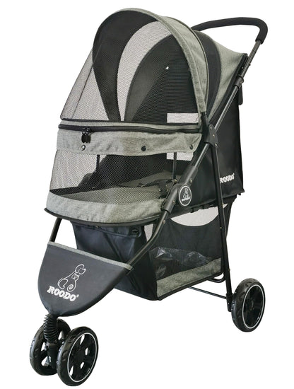 ROODO 3 Wheel Dog Pet Cat Stroller Best Lightweight Foldable Stroller