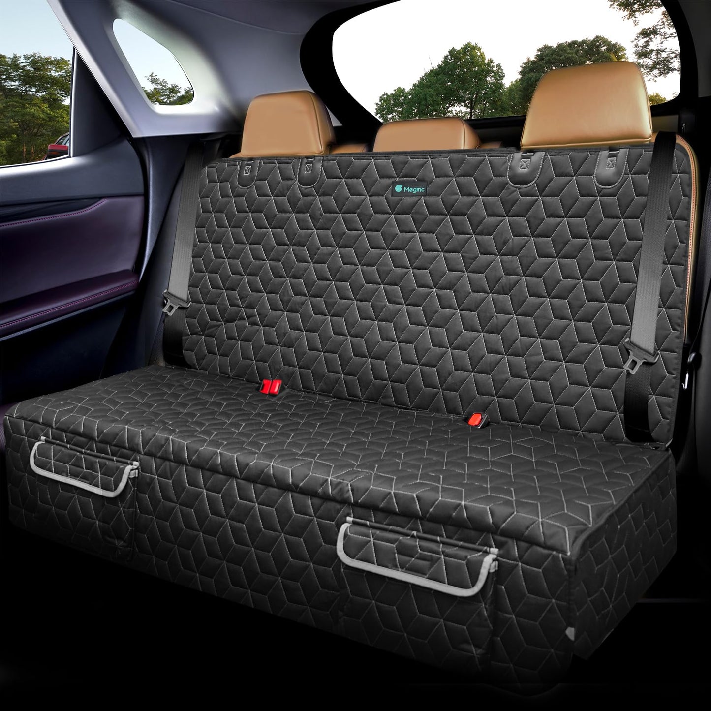 Meginc Dog Car Seat Covers for SUVs, Waterproof Dog Seat Cover