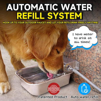 Automatic Water Dispenser for Dogs, 304 Stainless Steel Dog Water Bowl