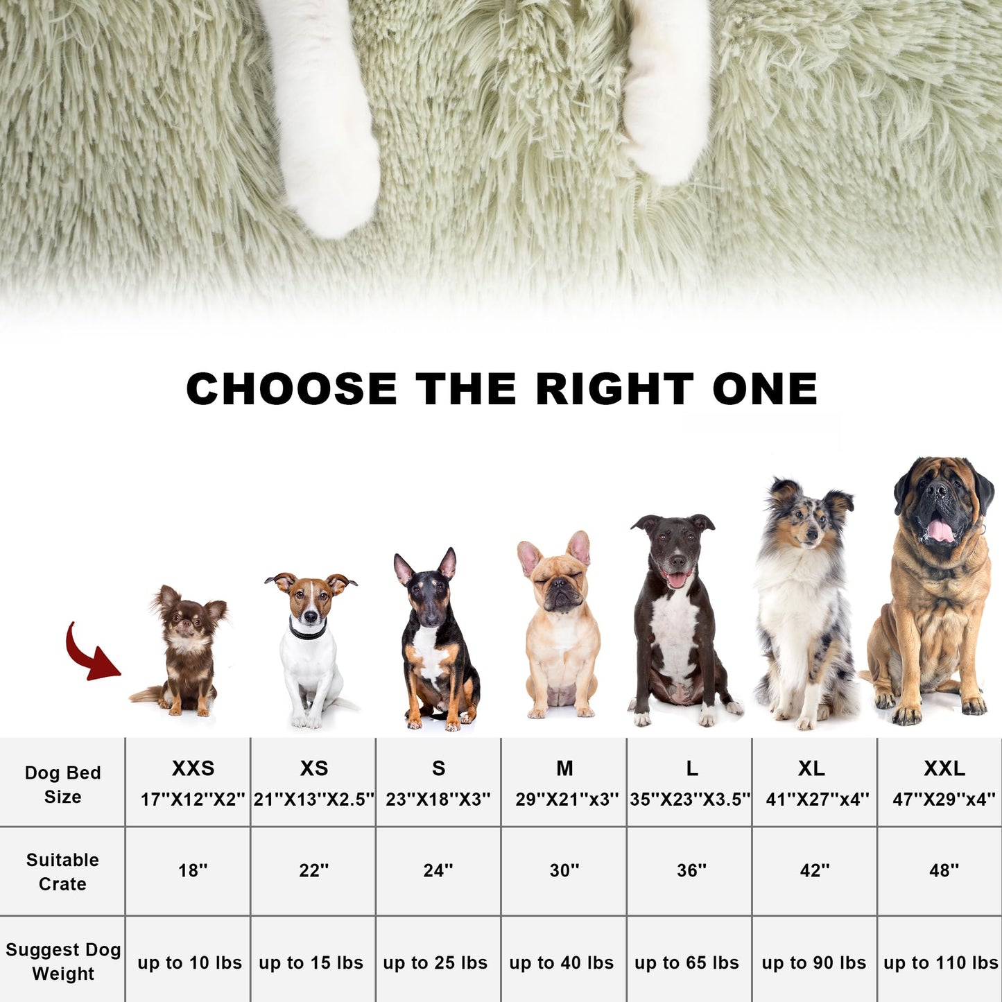 Bedfolks Plush Waterproof Dog Crate Pad, Removable Cover,Faux Crate