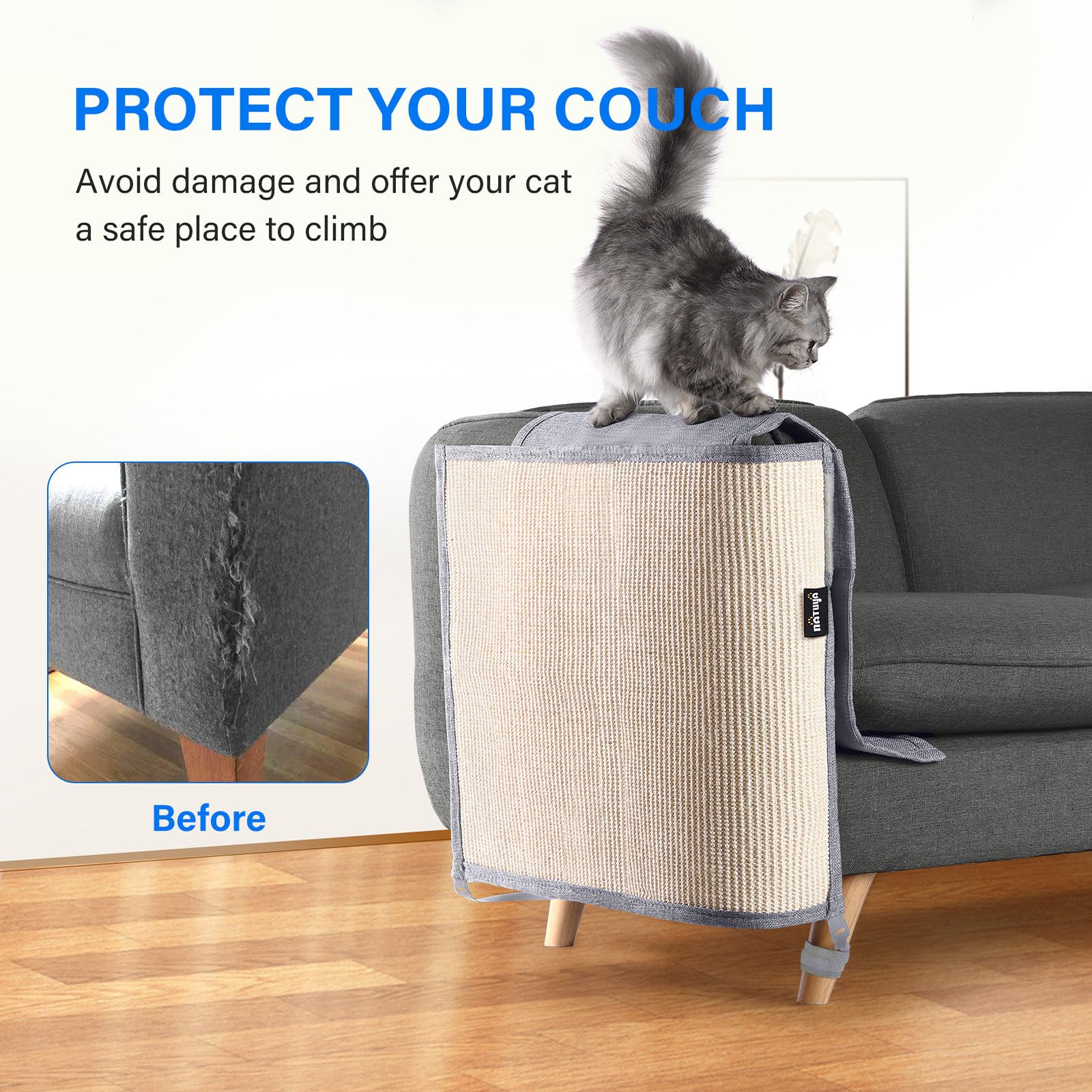 NATUYA Furniture Protectors from Cats Couch Protector from Furniture