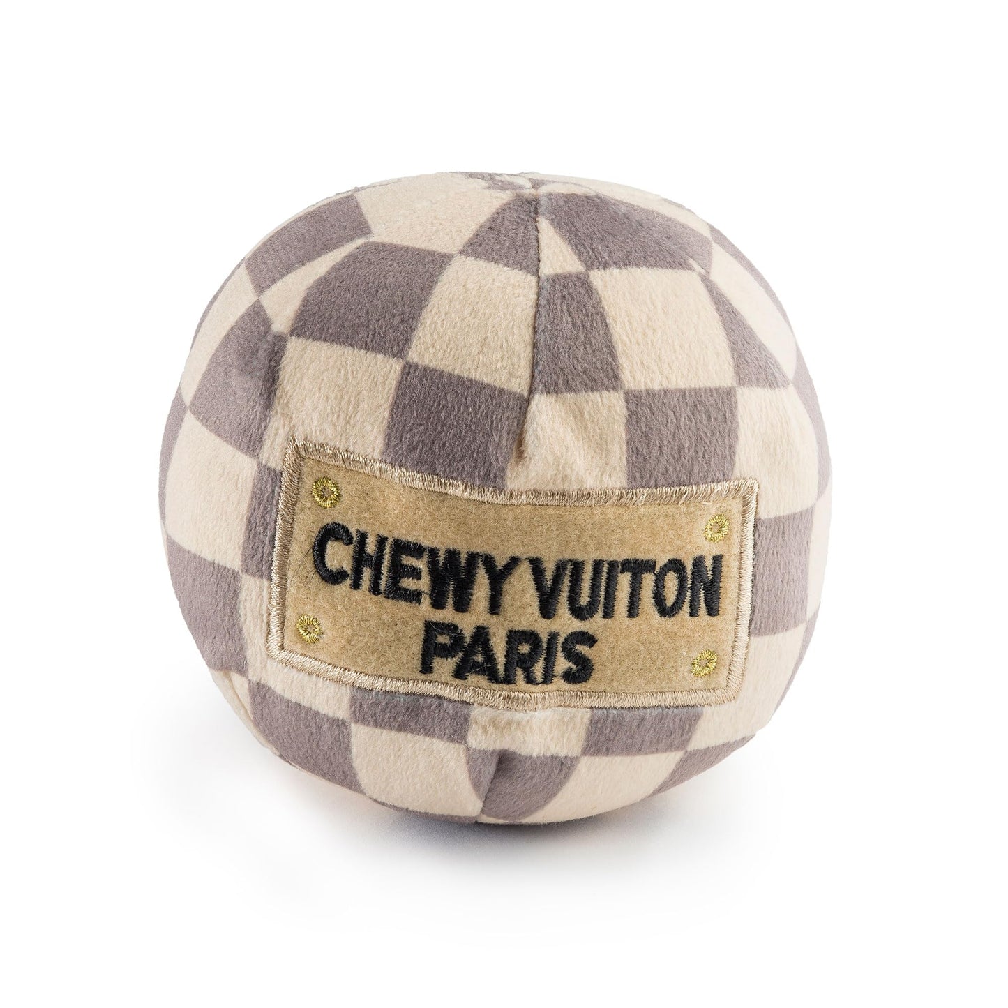 Haute Diggity Dog Chewy Vuiton Ball Plush Squeaky Dog Toy