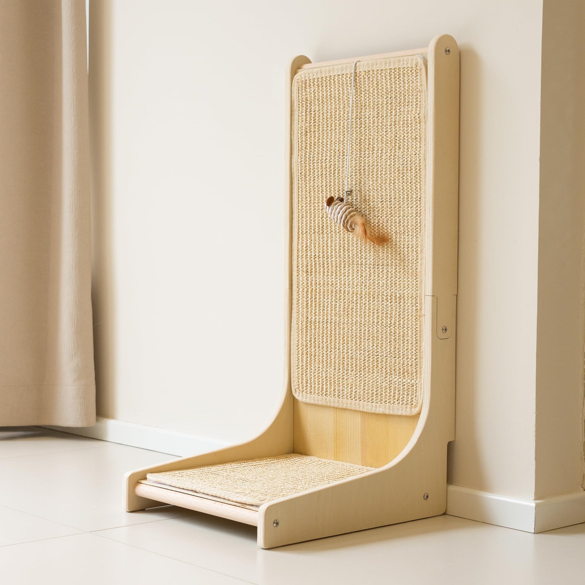 PETKARAY Sisal Cat Scratcher, Upright Cat Scratch Pad Wall Mounted Pad
