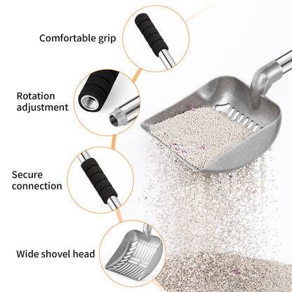 Yangbaga Metal Cat Litter Scoop:Detachable Long Handle Litter Litter