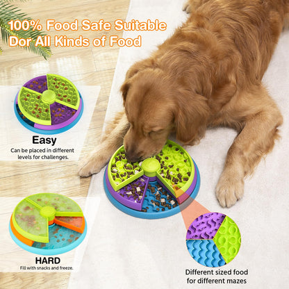 Slow Feeder Dog Bowl 3 Layers, Reduces Boredom and Anxiety, Food Game