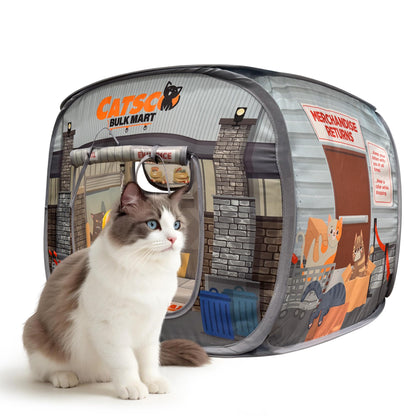 Capnip Cat House Tent for Indoor Cats Pop-Up Cat Tent House Catnip
