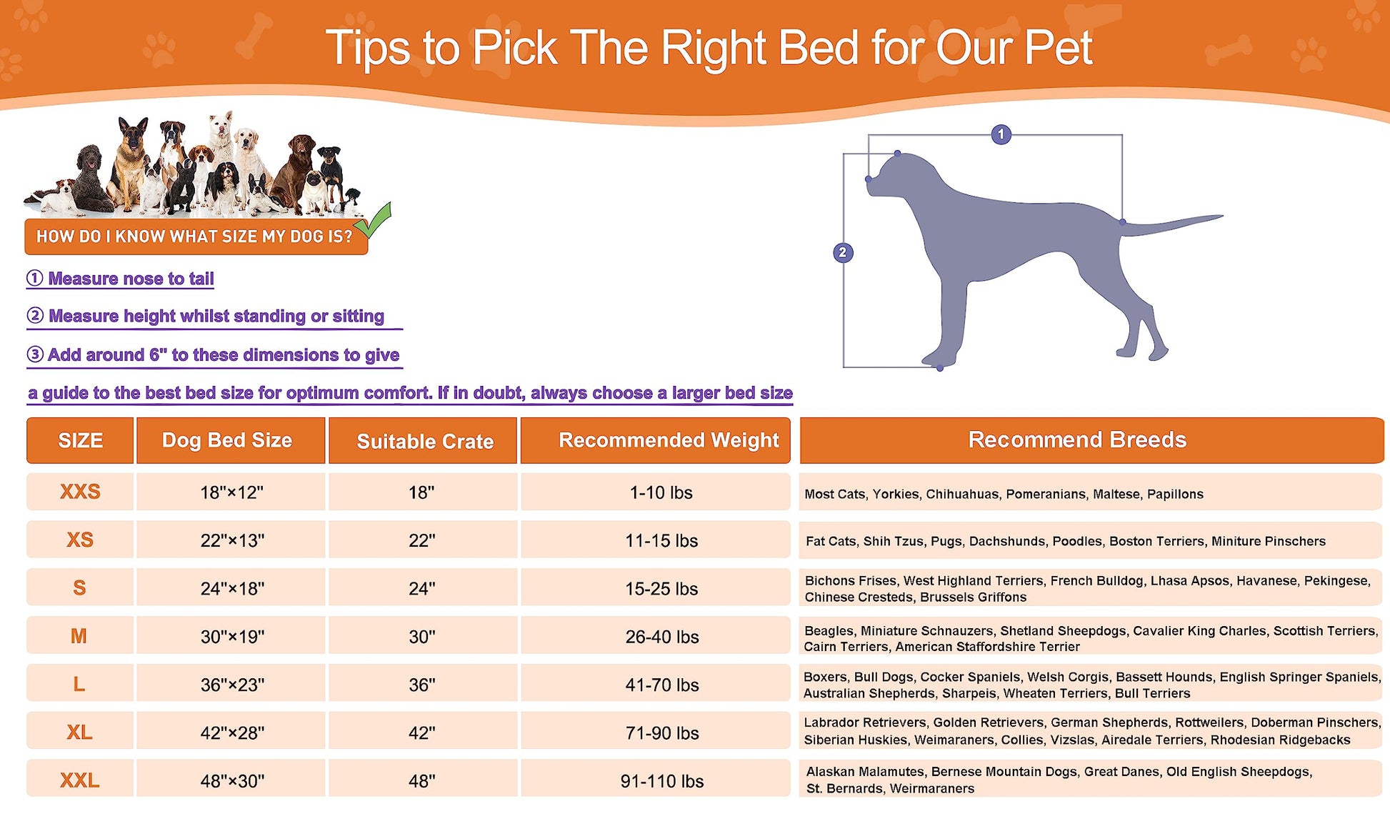 POCBLUE Dog Bed Medium Sized Dog, Washable Plush Pet Bed for Crate