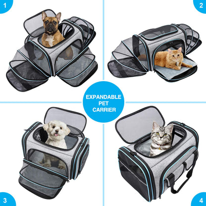 Airline Approved Pet Carrier, Large Soft Sided Pet Travel TSA Carrier