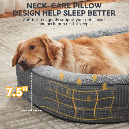 JOEJOY Orthopedic Dog Beds Large Sized Dog, XL Egg-Crate Memory Bed