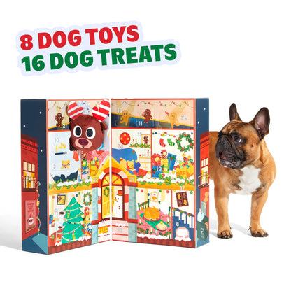 Barkbox Dog Advent Calendar Holiday Gift Box with 8 Festive Plush