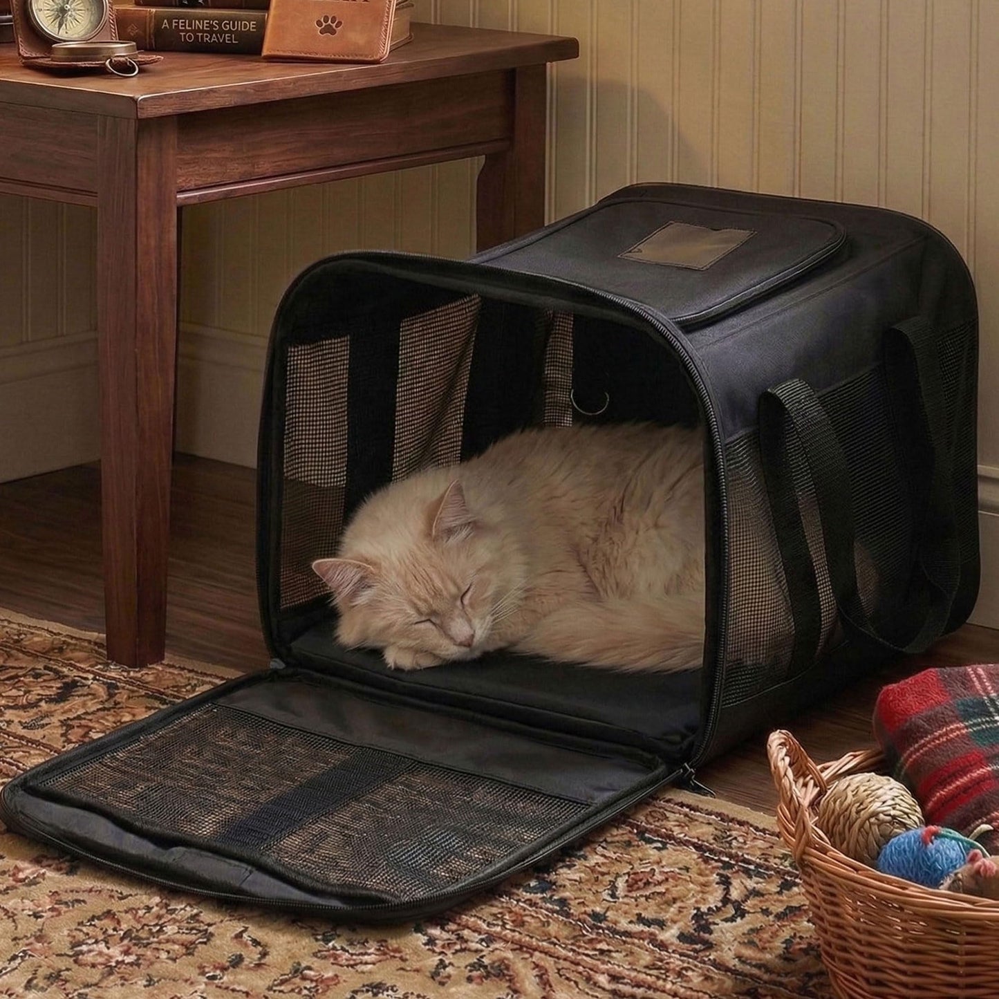 Conlun Cat Carrier Airline Approved, Soft-Sided Dog Carrier with Bag
