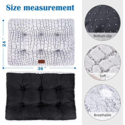 ULIGOTA Dog Bed Crate Mat Plush Kennel Pad Bed