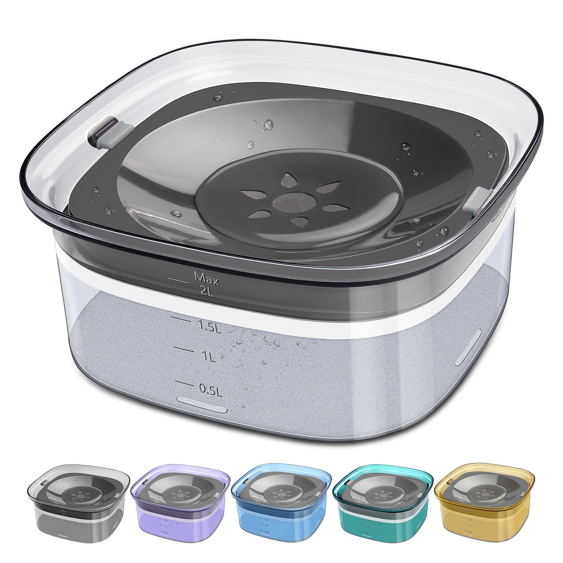 UPSKY Dog Water Bowl No Spill Dog Bowls Large Capacity Spill Bowl