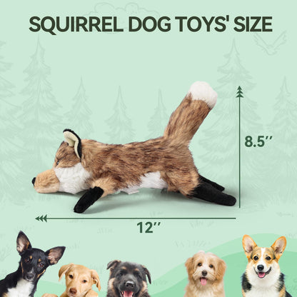 ALL FOR PAWS Dog Squeaky Fox Toy, Stuffed Animal Pet Plush Toys Plush