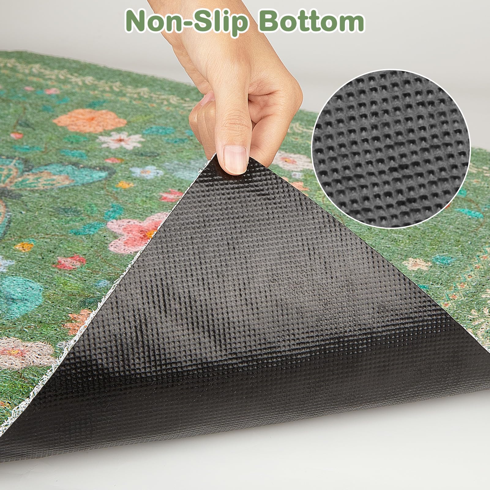 Unicorn Catcher Cat Litter Mat Non-Slip Bottom Litter Box Mat