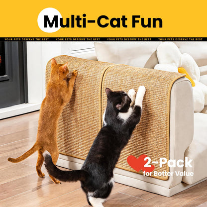 Conlun Cat Scratcher Mat,Sisal Cat Scratch Pad with Hook&Loop Pad