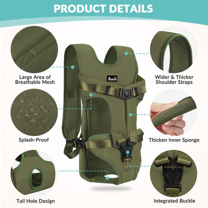 Lukovee Dog Backpack Carrier, Legs Out Easy-fit Dog Front Carrier