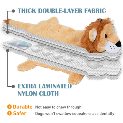 Nocciola 5 PCS Less Stuffing Dog Squeaky Toys for Aggressive Plush