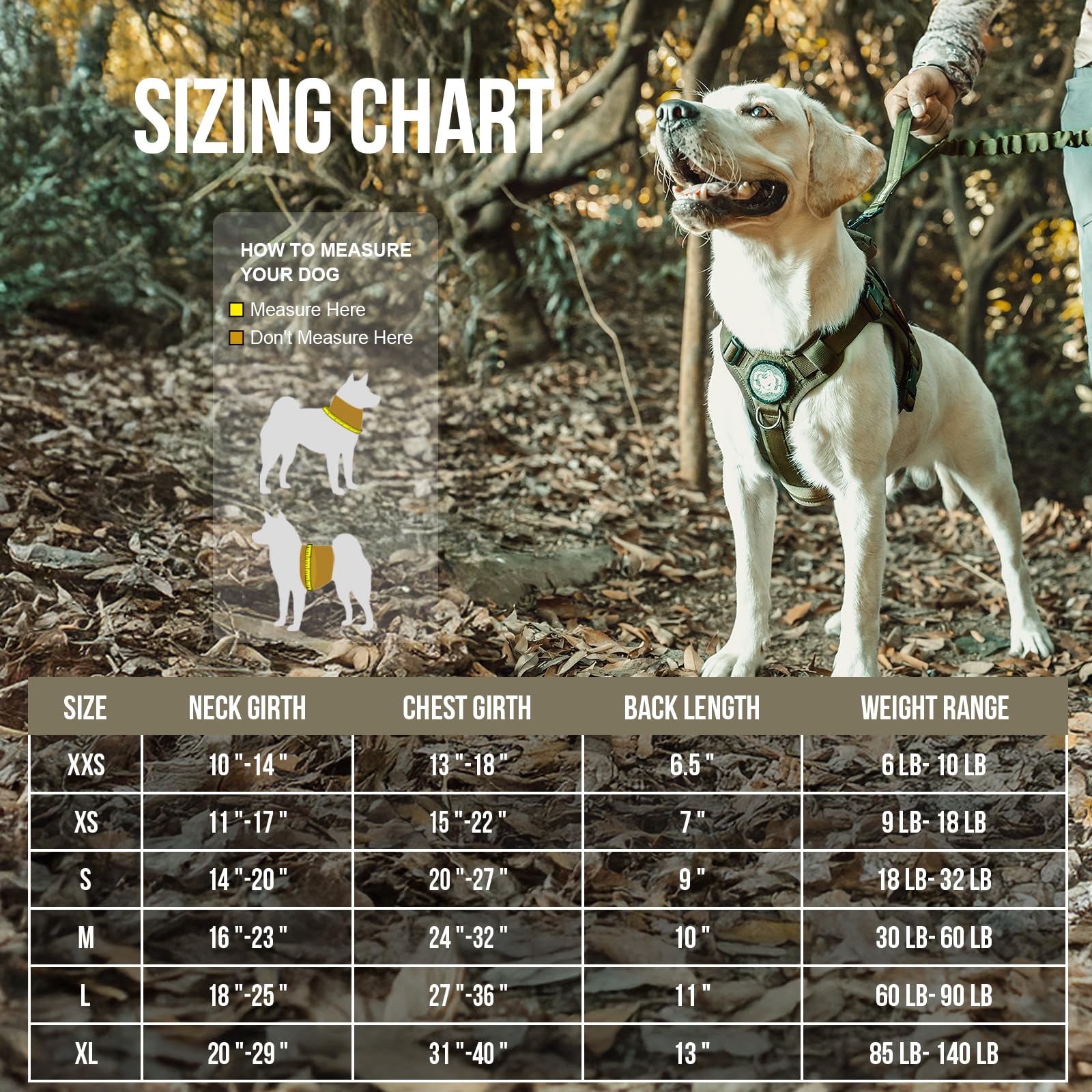 OneTigris Dog Harness, Tactical Dog Harness No-Pull Breathable Harness