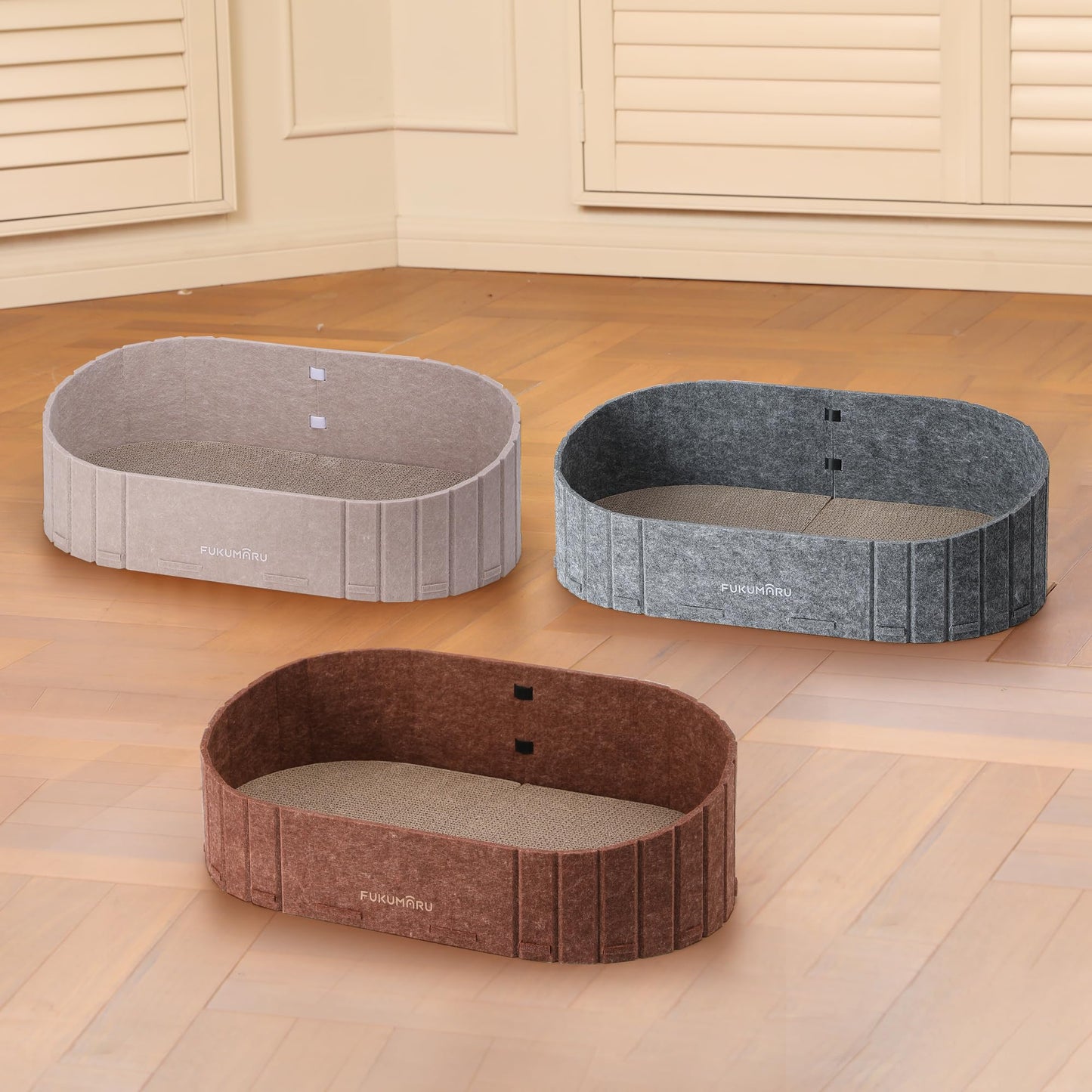 FUKUMARU Cat Scratcher, Sofa Shape Cat Scratching Bed, Reversible Bed
