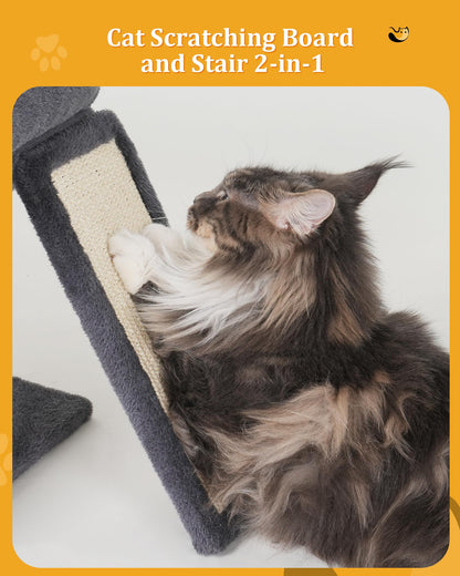 Aechonow Cat Tree for Large Cats, Cat Tree Tower with Scratching Bed