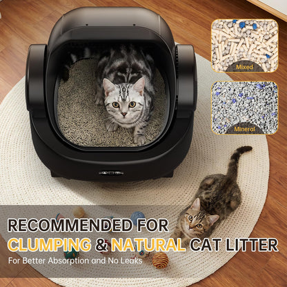 Automatic Cat Litter Box, Electric Large Open-Top Self Cleaning Litter