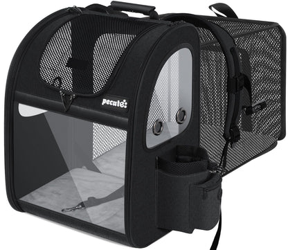Pecute Pet Carrier Backpack, Dog Carrier Backpack, Expandable Bag