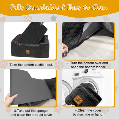Dog Car Seat for Medium/Large Dogs, Washable Dog Booster Seat Seat