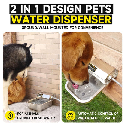 Automatic Water Dispenser for Dogs, 304 Stainless Steel Dog Water Bowl