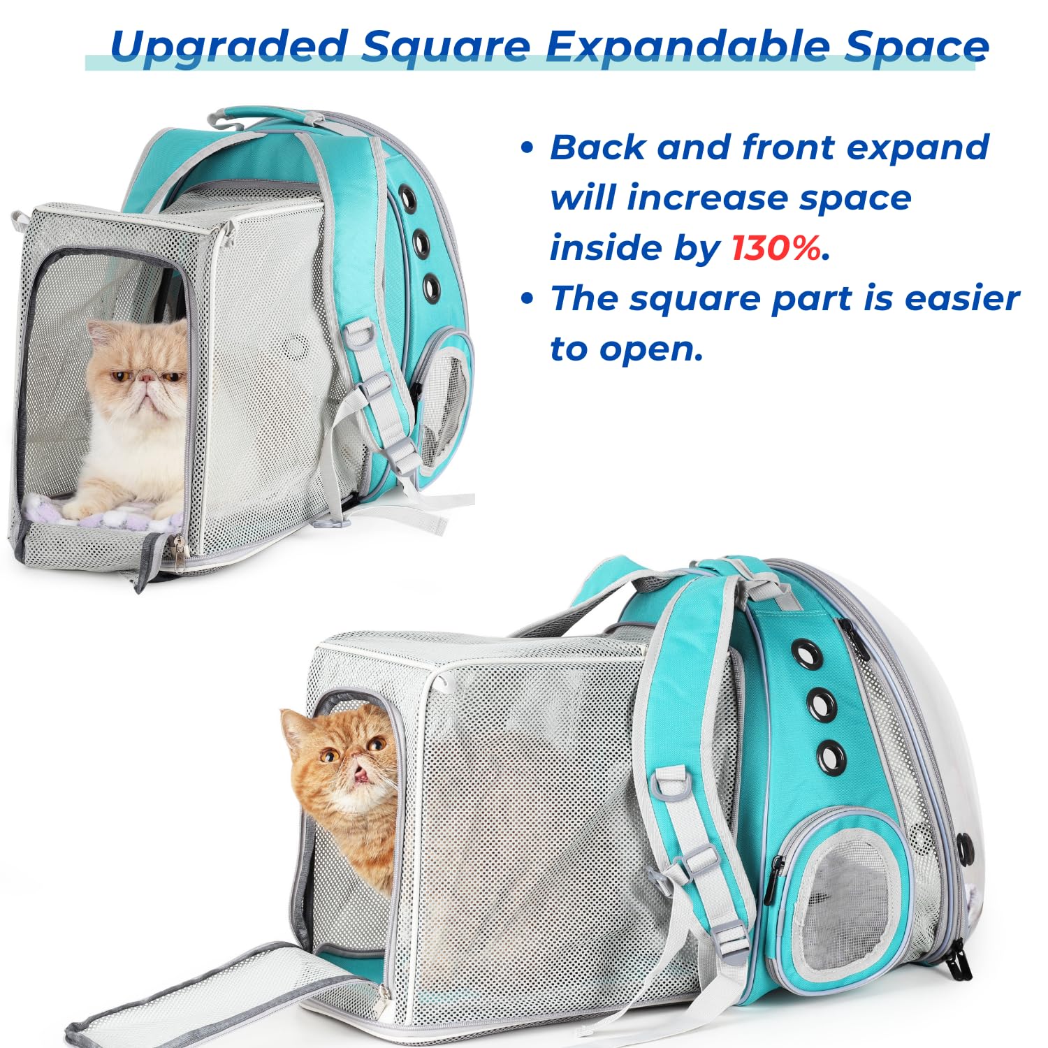 Lollimeow Expandable Cat Backpack Carrier