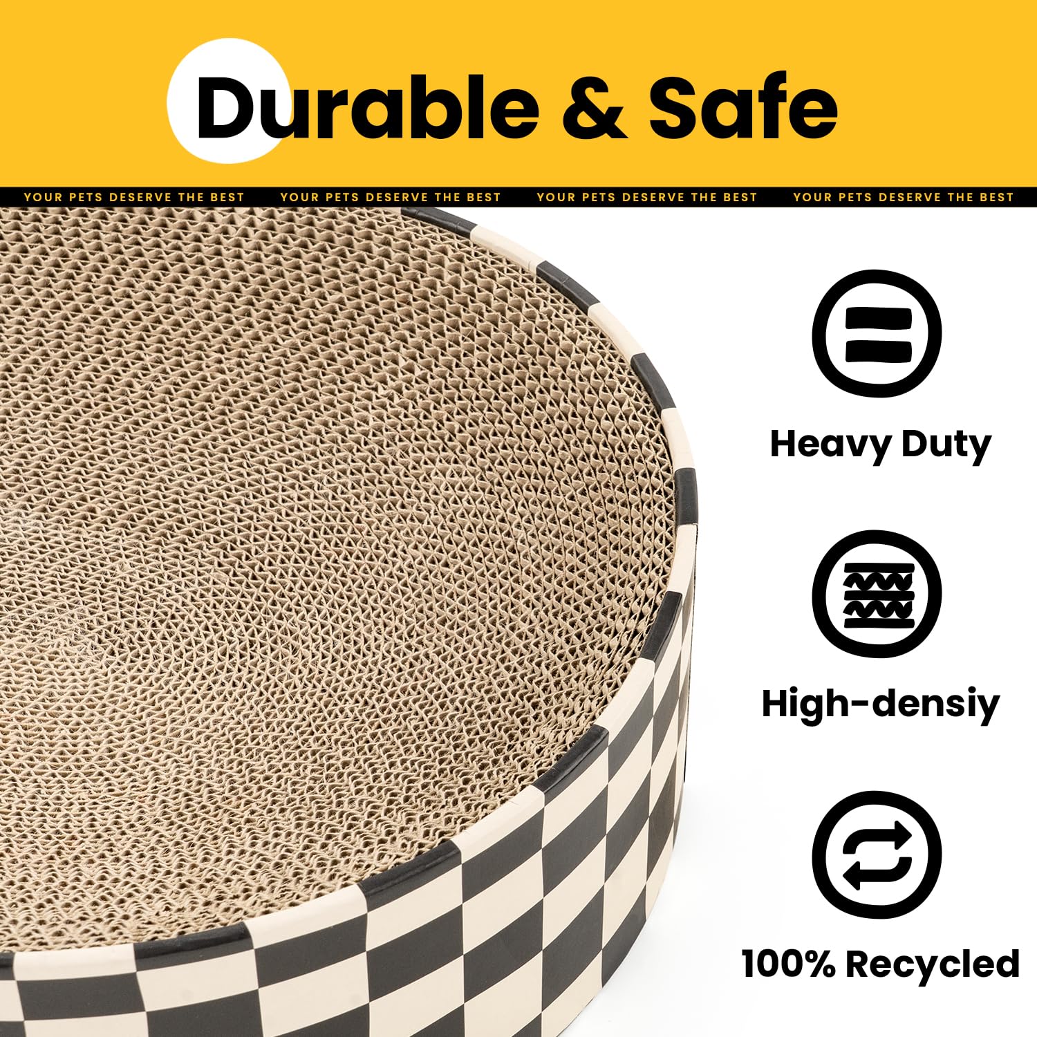 Conlun Cat Scratcher Cardboard, 1 Oval Cat Scratch Pad Bowl for Pad