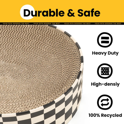 Conlun Cat Scratcher Cardboard, 1 Oval Cat Scratch Pad Bowl for Pad
