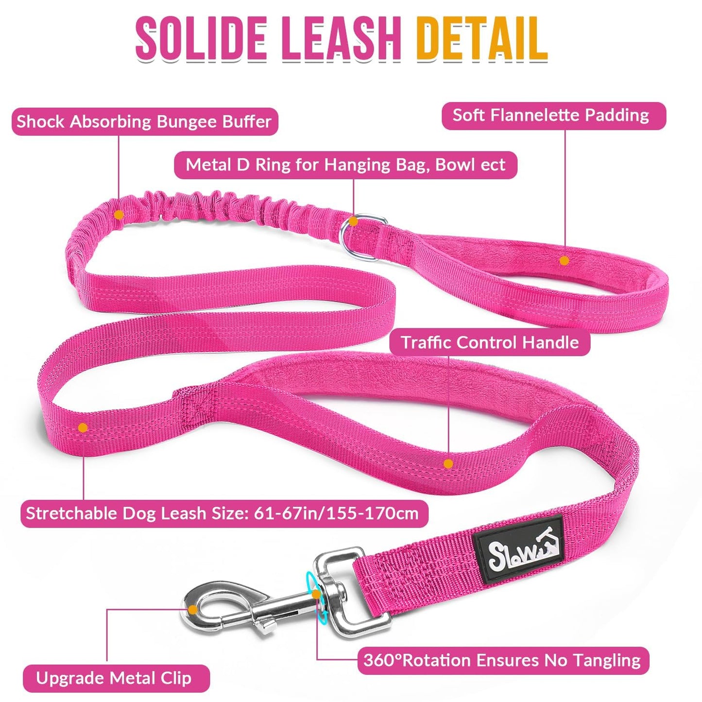SlowTon No Pull Dog Harness Heavy Duty Dog Harness and Leash Set