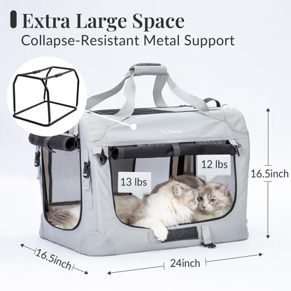 PetMasion Extra Large Cat Carrier for 2 Cats, Collapsible Soft Bag