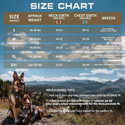 Auroth Tactical Dog Harness for Large Dogs No Pull Adjustable Harness